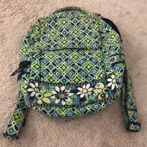 Green and blue patterned Vera Bradley backpack